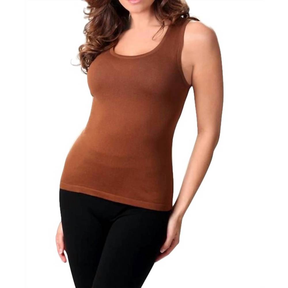NEW ANGEL bra-friendly tank top in mocha